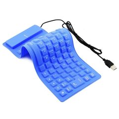 Точка ПК Гибкая силиконовая клавиатура, английская раскладка, синий