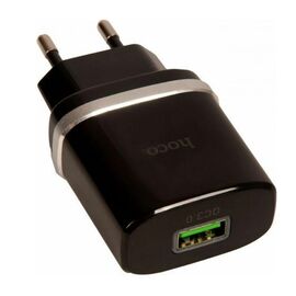 Точка ПК Блок питания (сетевой адаптер) HOCO N3 Special QC3.0, 18W, один порт USB, 5V, 3.0A, черный