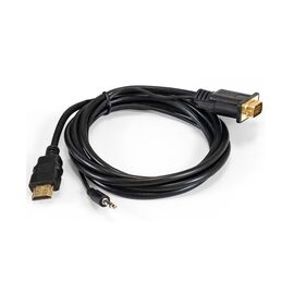 Точка ПК Кабель HDMI-VGA ExeGate EX-HDMIM-VGAM-3.5JackS-1.8 (19M/15M+3.5mm Jack M, 1,8м) EX294719RUS