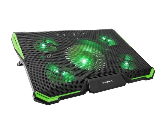 Точка ПК Подставка для ноутбука CROWN MICRO CMLS-K332, черный/зеленый