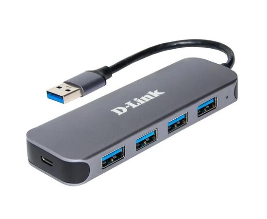 Точка ПК USB-концентратор D-link DUB-1341/C2A, разъемов: 4, черный