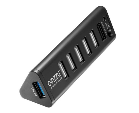 Точка ПК USB-концентратор GiNZZU GR-315UB, разъемов: 7, черный