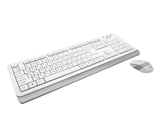 Точка ПК Беспроводной комплект клавиатура + мышь A4Tech Fstyler FG1010, белый/серый