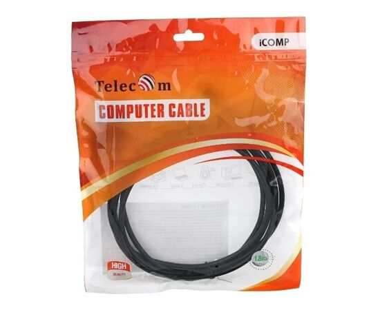 Точка ПК Кабель Telecom HDMI - USB Type-C 1.8м 4К 30HZ (TCC005-1.8M), черный, изображение 3