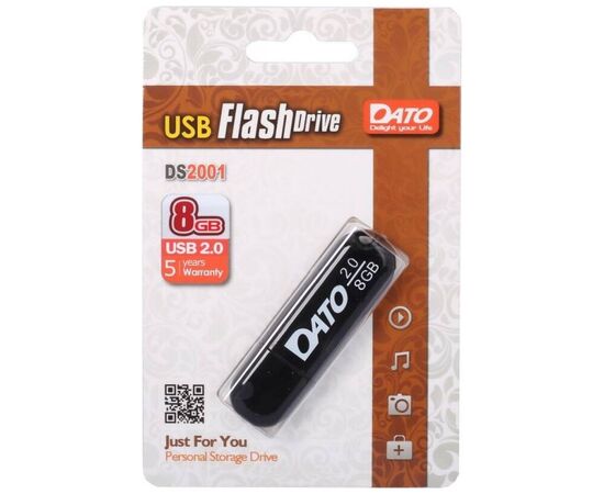 Точка ПК Флешка Dato 64Gb DS2001 DS2001-64G USB2.0 черный, изображение 5