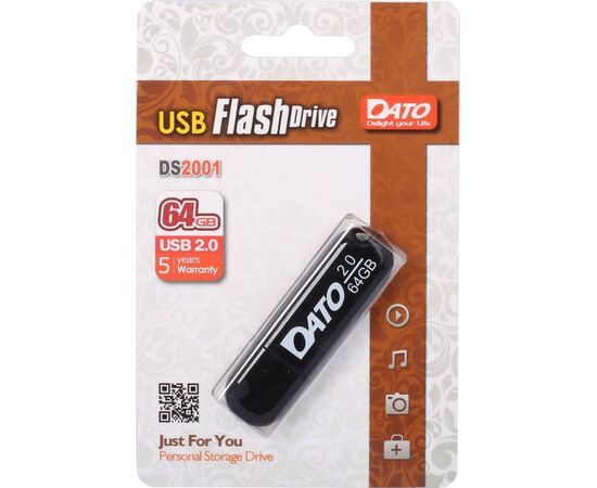 Точка ПК Флешка Dato 64Gb DS2001 DS2001-64G USB2.0 черный