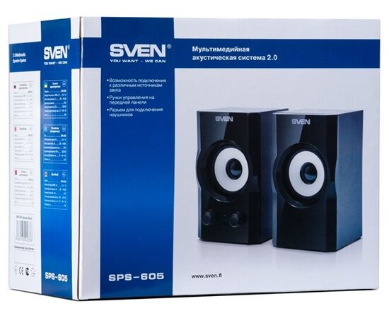 Точка ПК Компьютерная акустика SVEN SPS-605, черный, изображение 4