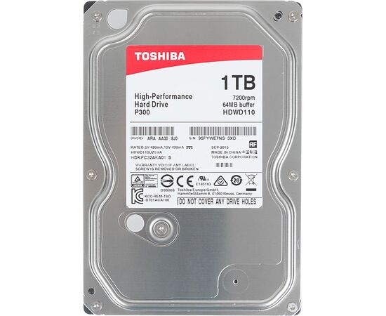 Точка ПК Жесткий диск Toshiba P300 1 ТБ HDWD110UZSVA, изображение 2