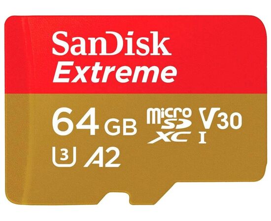 Точка ПК Карта памяти SanDisk Extreme microSDXC 1 ТБ Class 10, V30, A2, UHS-I, R/W 160/90 МБ/с, адаптер на SD, изображение 2