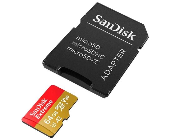 Точка ПК Карта памяти SanDisk Extreme microSDXC 1 ТБ Class 10, V30, A2, UHS-I, R/W 160/90 МБ/с, адаптер на SD, изображение 4