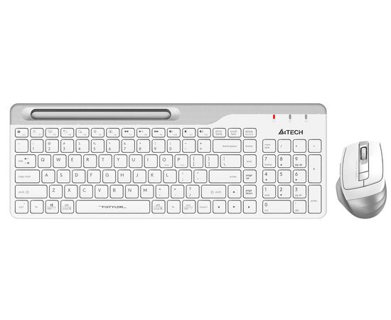 Точка ПК Комплект беспроводной клавиатура + мышь A4Tech Fstyler FB2535C, BT/Radio, белый/серый