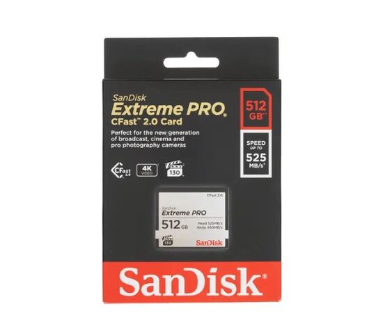 Точка ПК Карта памяти SanDisk Extreme PRO CFast 2.0 CFast 2.0 512 ГБ [SDCFSP-512G-A46D]