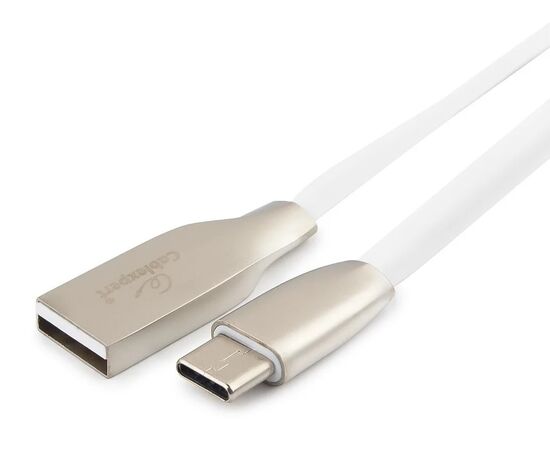 Точка ПК Кабель Cablexpert Gold USB - USB Type-C (CC-G-USBC01W-1.8M), 1.8 м, 1 шт., белый