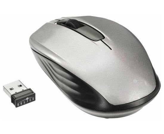 Точка ПК Беспроводная мышь OKLICK 475MW Black-Grey USB, изображение 5