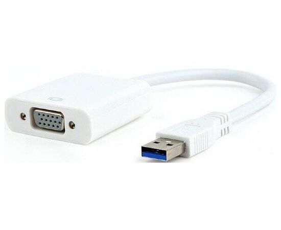 Точка ПК Видеоадаптер USB 3.0 - VGA конвертер Cablexpert AB-U3M-VGAF-01-W, изображение 4