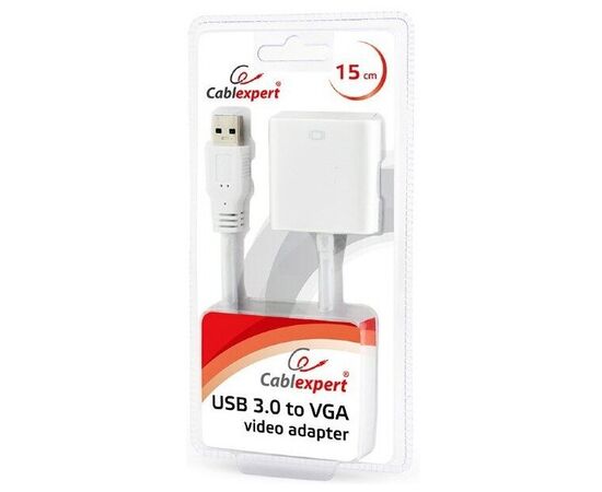 Точка ПК Видеоадаптер USB 3.0 - VGA конвертер Cablexpert AB-U3M-VGAF-01-W, изображение 3