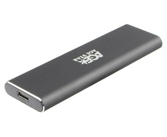 Точка ПК Внешний корпус для SSD AgeStar 31UBNV1C для M.2 NVME (M-key), USB 3.1 Type-C, алюминий, серый, изображение 2