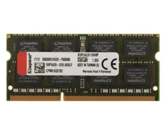 Точка ПК Оперативная память Kingston ValueRAM 8 ГБ DDR3L 1600 МГц SODIMM CL11 KVR16LS11/8WP