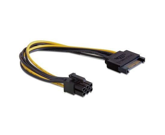 Точка ПК Переходник питания для видеокарты PCI-E 6pin -> SATA, Gembird (CC-PSU-SATA), изображение 2