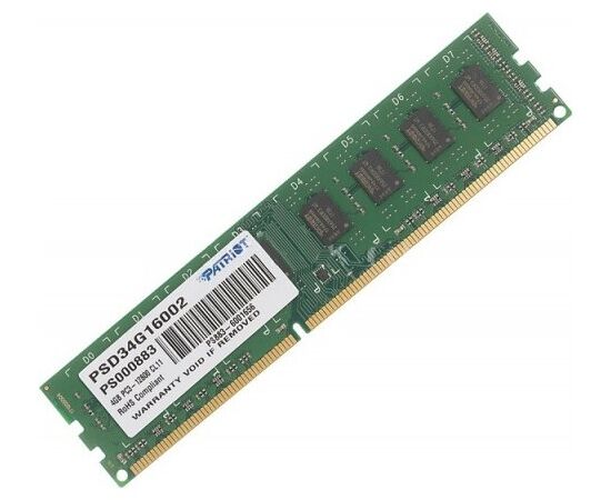 Точка ПК Оперативная память Patriot Memory SL 4 ГБ DDR3 1600 МГц DIMM CL11 PSD34G16002, изображение 2