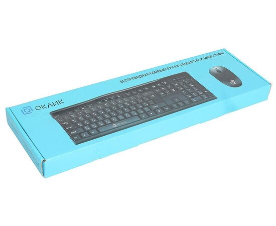 Точка ПК Клавиатура и мышь OKLICK 230M Black USB, изображение 4