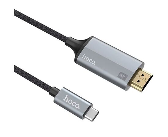 Точка ПК Кабель Hoco UA13 HDMI-Type-C, 1.8 м, серый