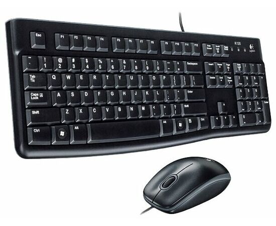 Точка ПК Клавиатура и мышь Logitech Desktop MK120, черный