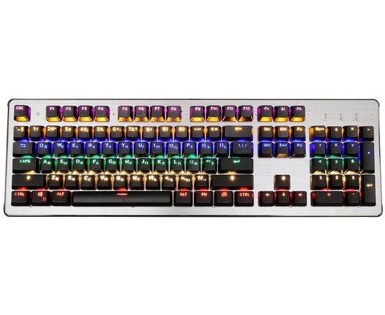 Точка ПК Игровая клавиатура OKLICK 970G Dark Knight Silver USB Outemu Blue, изображение 3