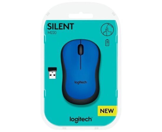 Точка ПК Беспроводная мышь Logitech M220 Silent, синий, изображение 2