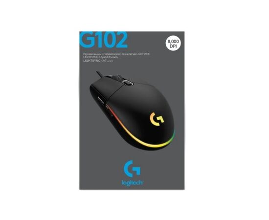 Точка ПК Игровая мышь Logitech G G102 Lightsync, черный, изображение 6