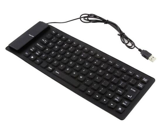 Точка ПК Гибкая силиконовая клавиатура, английская раскладка, черный