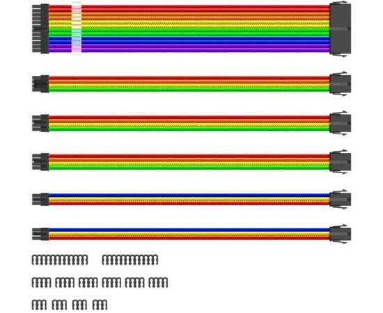 Точка ПК Комплект кабелей-удлинителей для БП 1STPLAYER RB-001 RAINBOW, изображение 3