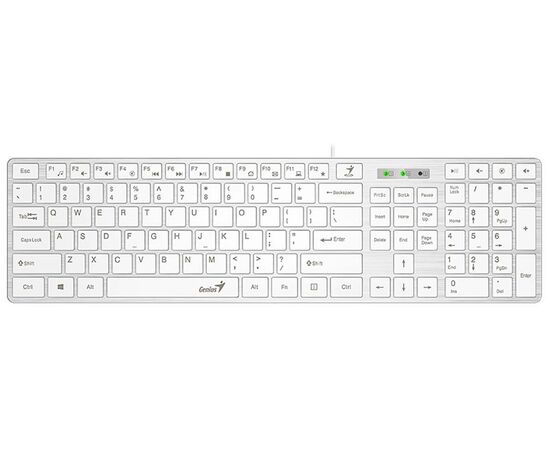 Точка ПК Клавиатура Genius SlimStar 126, белый, изображение 3