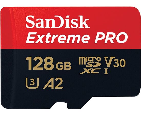 Точка ПК Карта памяти SanDisk Extreme Pro V30 A2 microSDXC UHS-I U3 128 ГБ SDSQXCY-128G-GN6MA