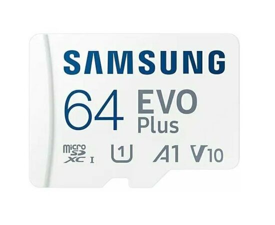 Точка ПК Карта памяти MicroSDXC 64 Гб Samsung EVO Plus , UHS-1, FHD, Cl 10, V10 (MB-MC64KA/RU)