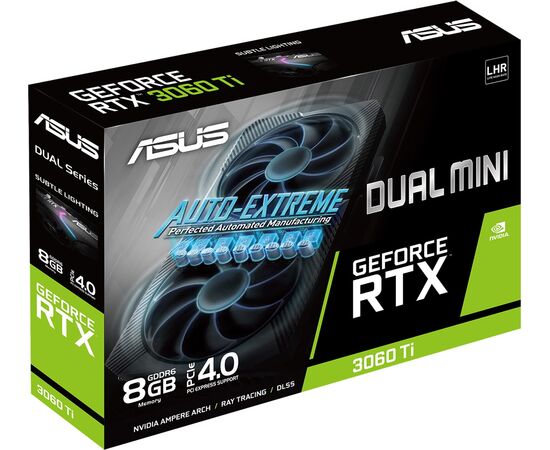 Точка ПК Видеокарта Asus GeForce RTX 3060 Ti Dual V2 Mini LHR DUAL-RTX3060TI-8G-MINI-V2, изображение 2