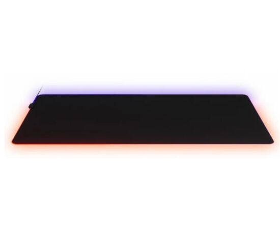 Точка ПК Игровой коврик для мыши Steelseries QcK Prism Cloth 3XL, RGB подсветка, черный, 1220x590x4мм