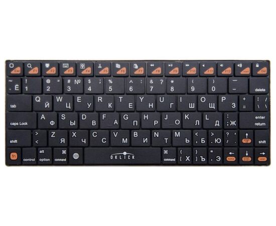 Точка ПК Клавиатура беспроводная компактная OKLICK 840S, Bluetooth, Черная