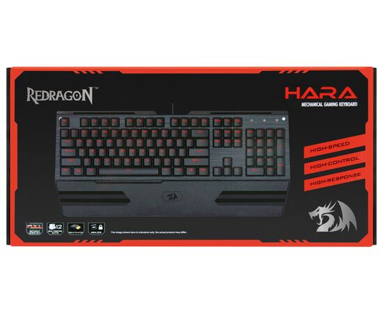 Точка ПК Игровая клавиатура Redragon Hara Black USB Outemu Blue, изображение 11