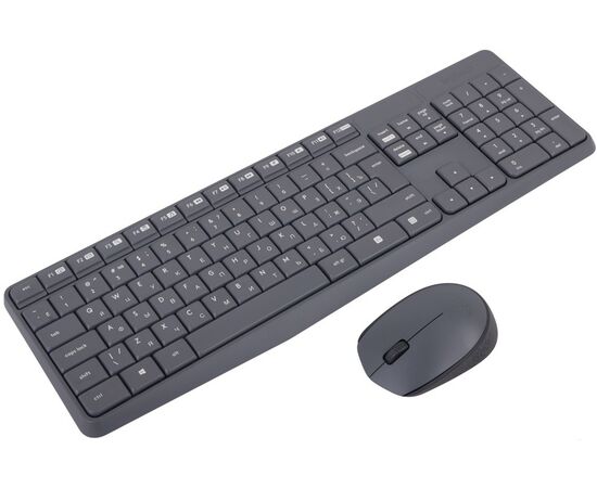 Точка ПК Клавиатура и мышь Logitech MK235 Wireless Keyboard and Mouse, серый