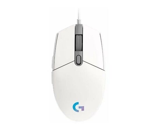Точка ПК Игровая мышь Logitech G203 Lightsync, белый