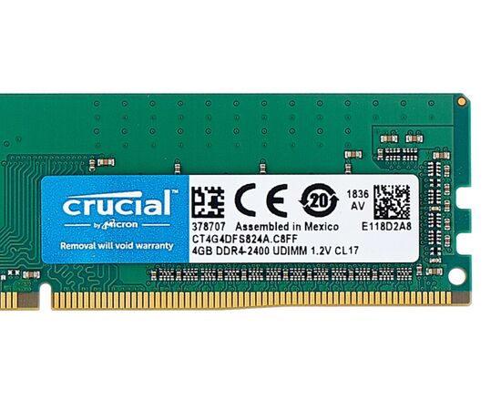 Точка ПК Оперативная память Crucial 4GB DDR4 2400MHz DIMM 288-pin CL17 CT4G4DFS824A, изображение 3