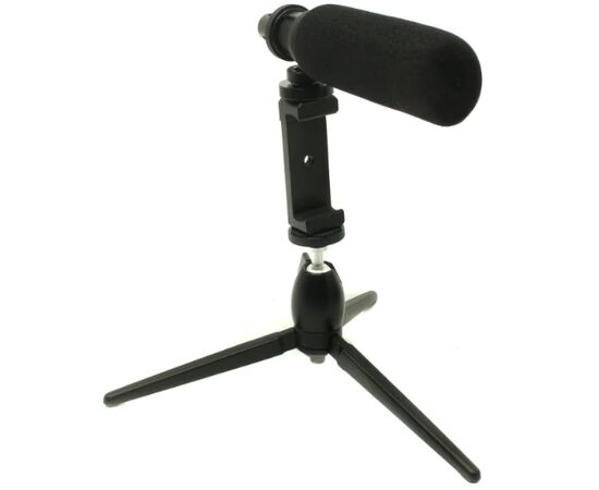 Точка ПК Микрофон MAONO AU-CM10S (штатив, поролоновая насадка, крепление для телефона (черный)