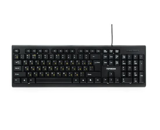 Точка ПК Клавиатура Гарнизон GK-120, USB, черный, поверхность- карбон