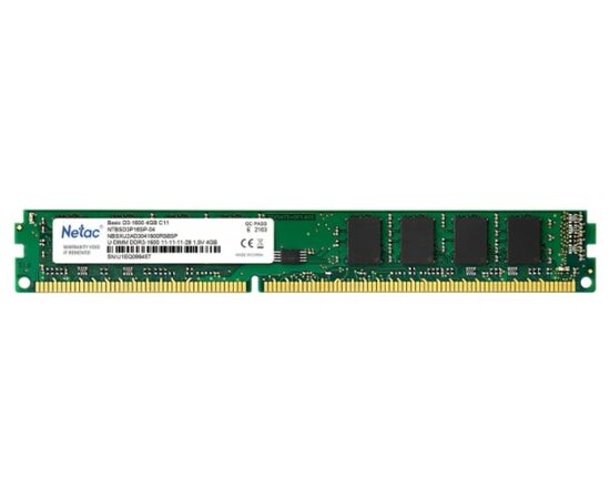 Точка ПК Оперативная память Netac 4GB DDR3 1600MHz DIMM 240pin CL11 NTBSD3P16SP-04