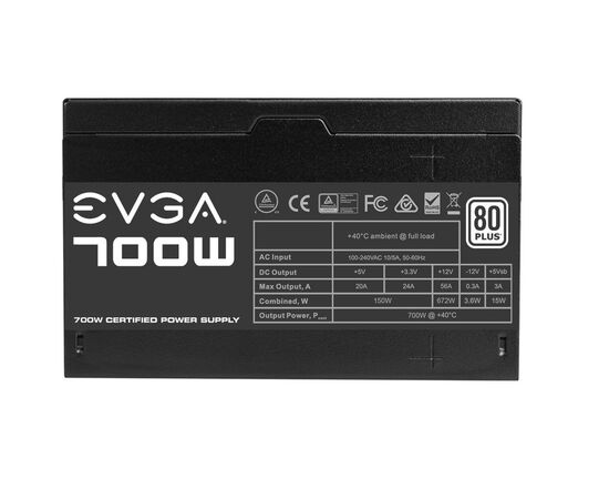Точка ПК Блок питания EVGA W1 700W (100-W1-0700-K2), изображение 2