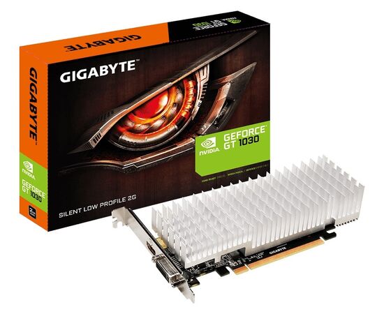 Точка ПК Видеокарта Gigabyte GeForce GT 1030 Silent Low Profile 2G GV-N1030SL-2GL, изображение 4