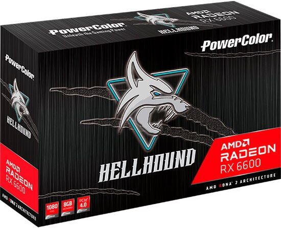 Точка ПК Видеокарта PowerColor Radeon RX 6600 Hellhound AXRX 6600 8GBD6-3DHL, изображение 6