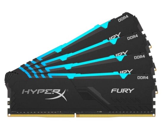 Точка ПК Оперативная память HyperX Fury RGB 64 ГБ 16ГБx4 DDR4 2400 DIMM CL15 HX424C15FB3AK4/64, изображение 5