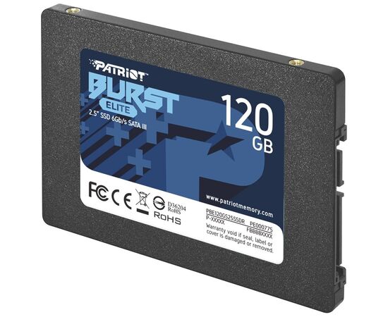 Точка ПК Твердотельный накопитель Patriot Memory Burst Elite 120 GB PBE120GS25SSDR, изображение 2